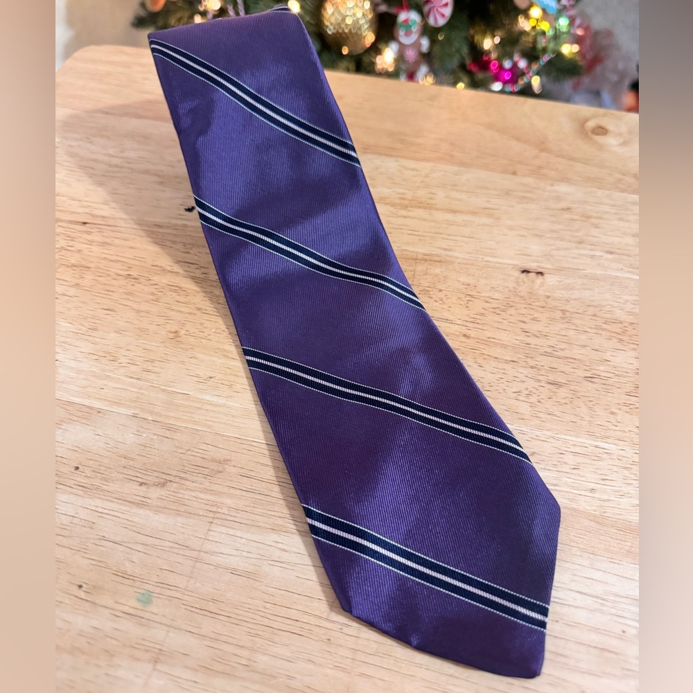 Robert Talbott for Jack Runnion 100%Silk Handsewn Vintage Deep Purple Mens Tie